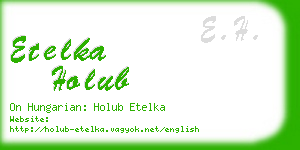 etelka holub business card